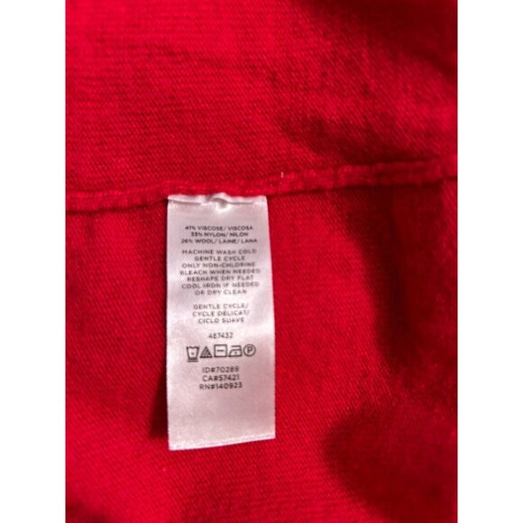 Loft Plus Women’s Red Cardigan Button-Up Light Sweater Size 20/22 Wool Blend - Picture 4 of 4